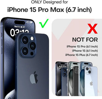 Magnetic Clear Case Compatible with Iphone 15 Pro Max, Flexible Fashion Cover, Blue